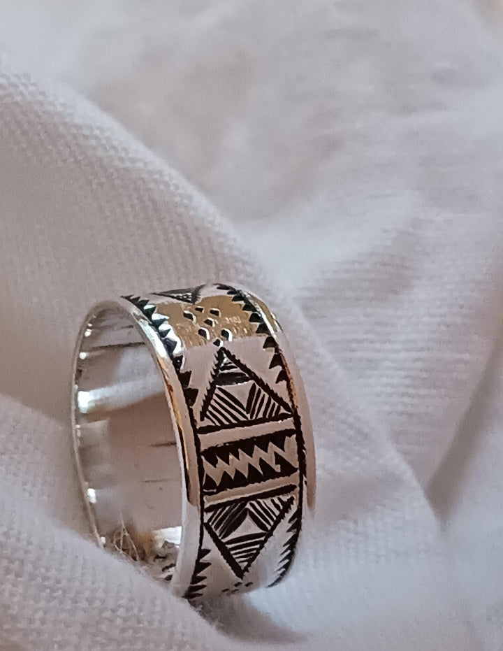 Bague touareg en argent massif