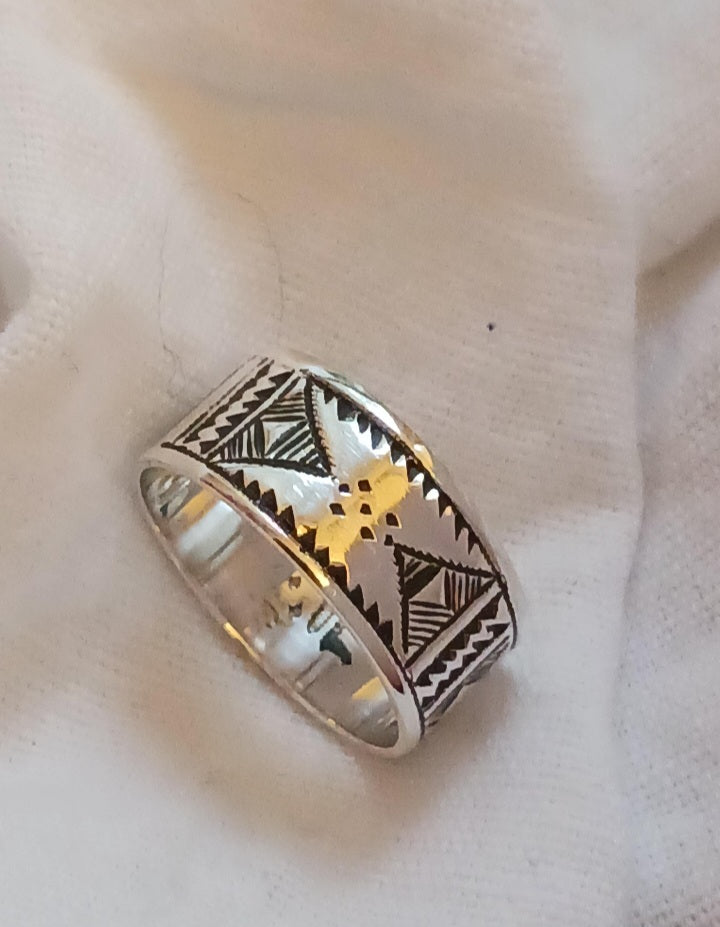 Bague touareg en argent massif