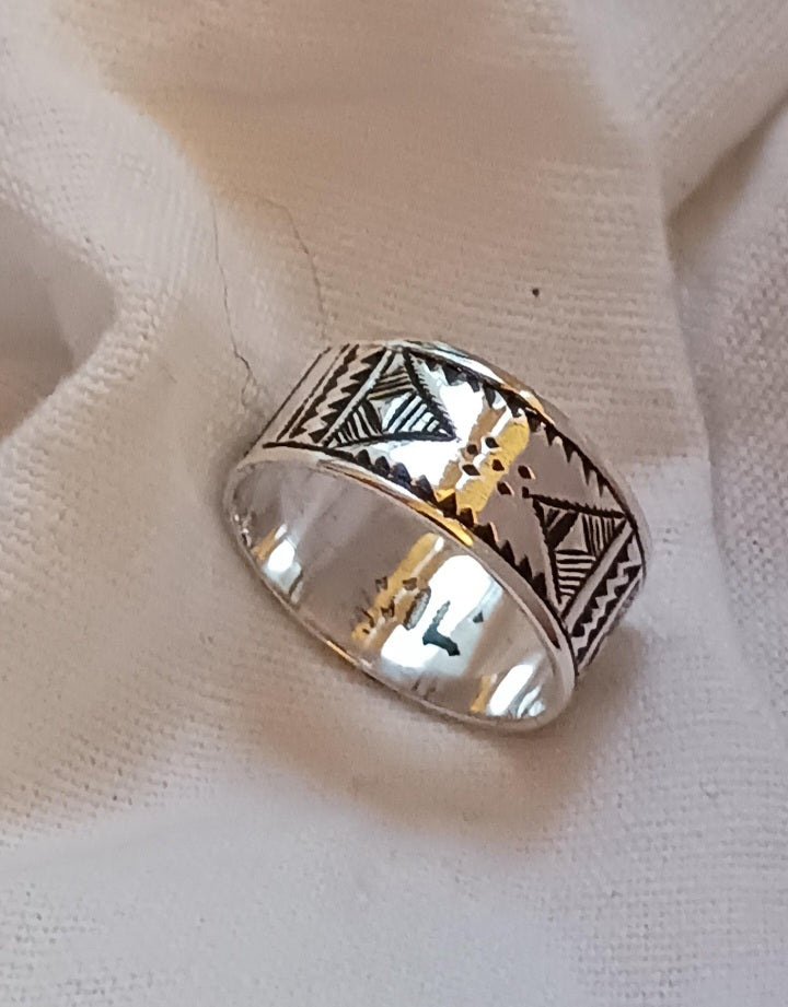 Bague touareg en argent massif