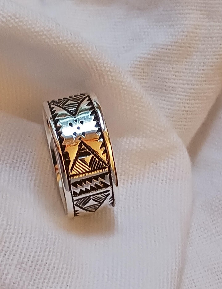 Bague touareg en argent massif