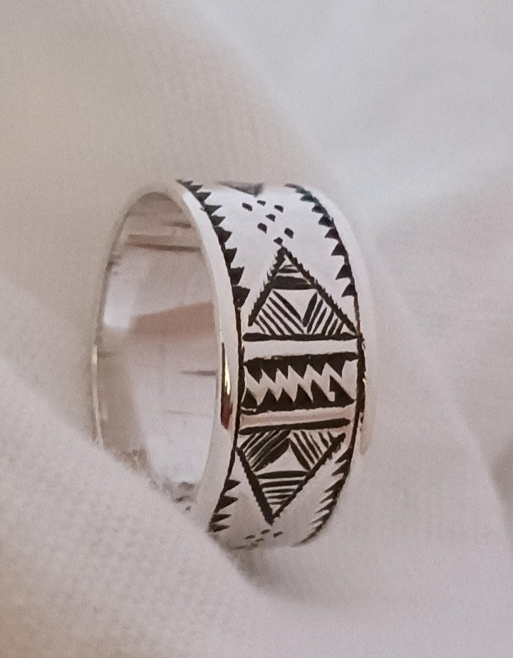 Bague touareg en argent massif