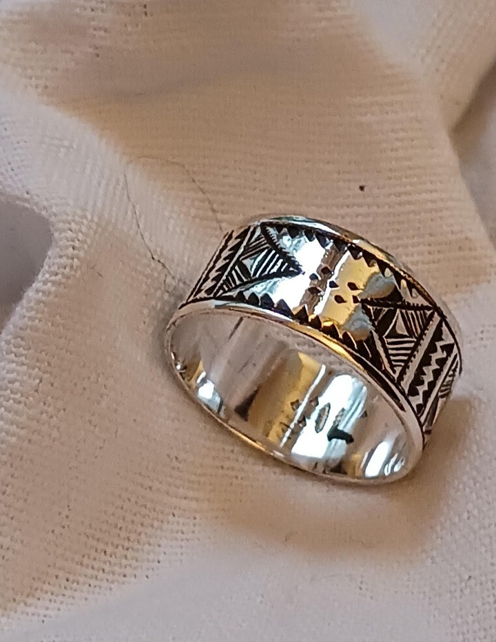 Bague touareg en argent massif