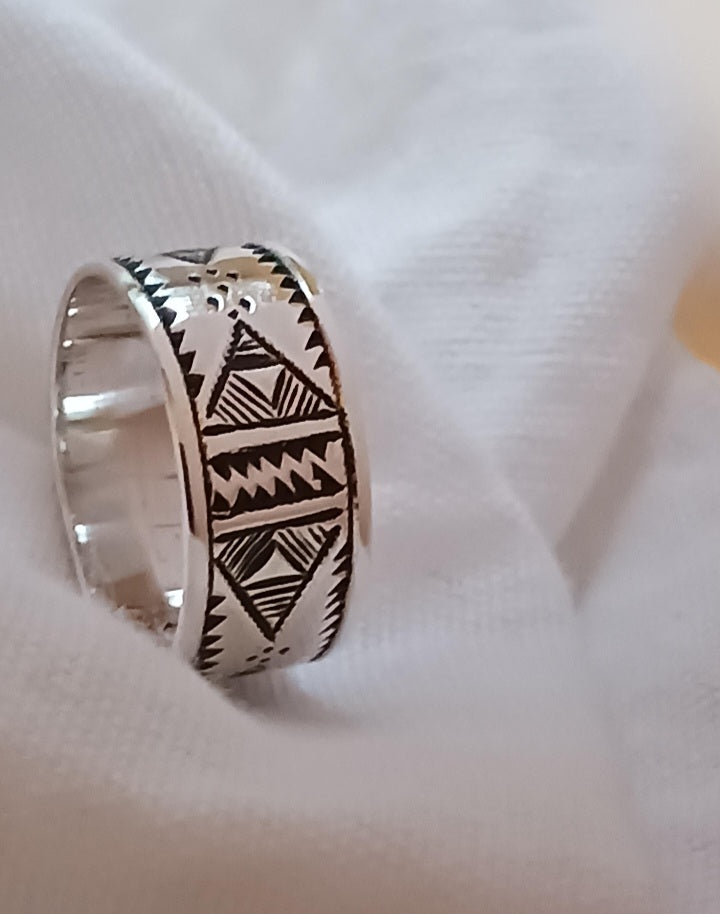 Bague touareg en argent massif