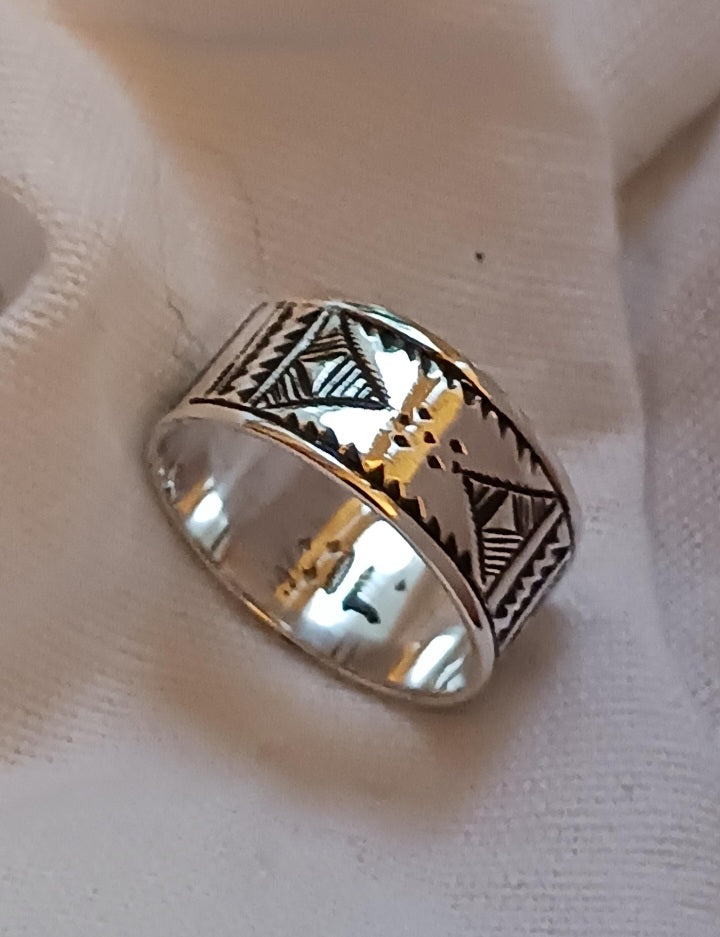 Bague touareg en argent massif