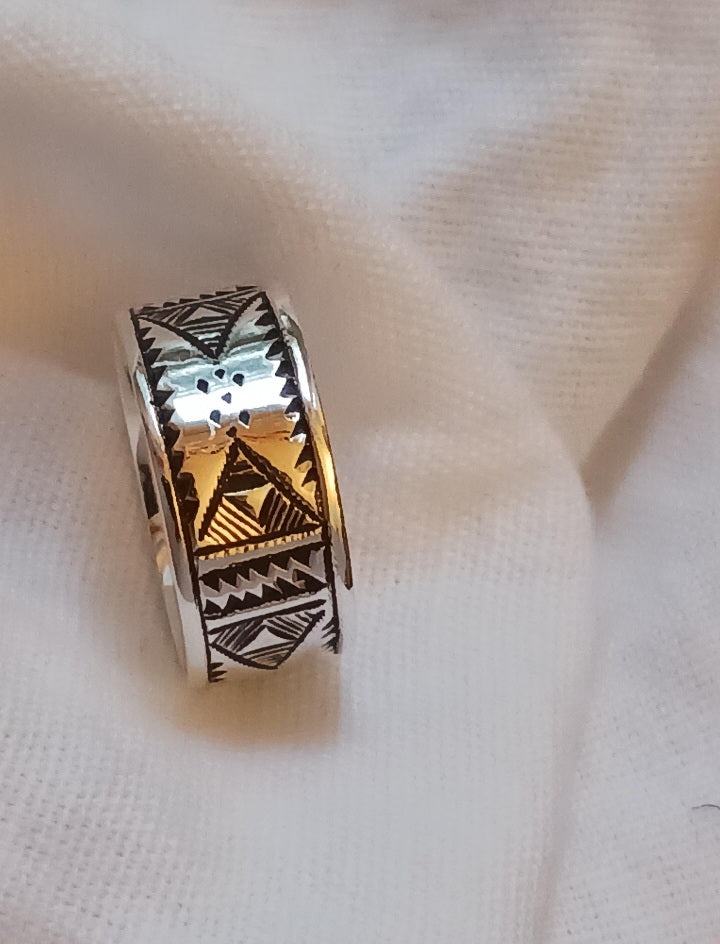 Bague touareg en argent massif