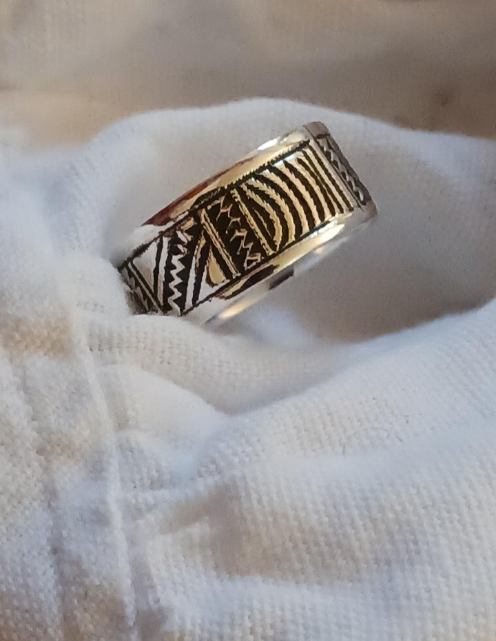 Bague touareg en argent massif
