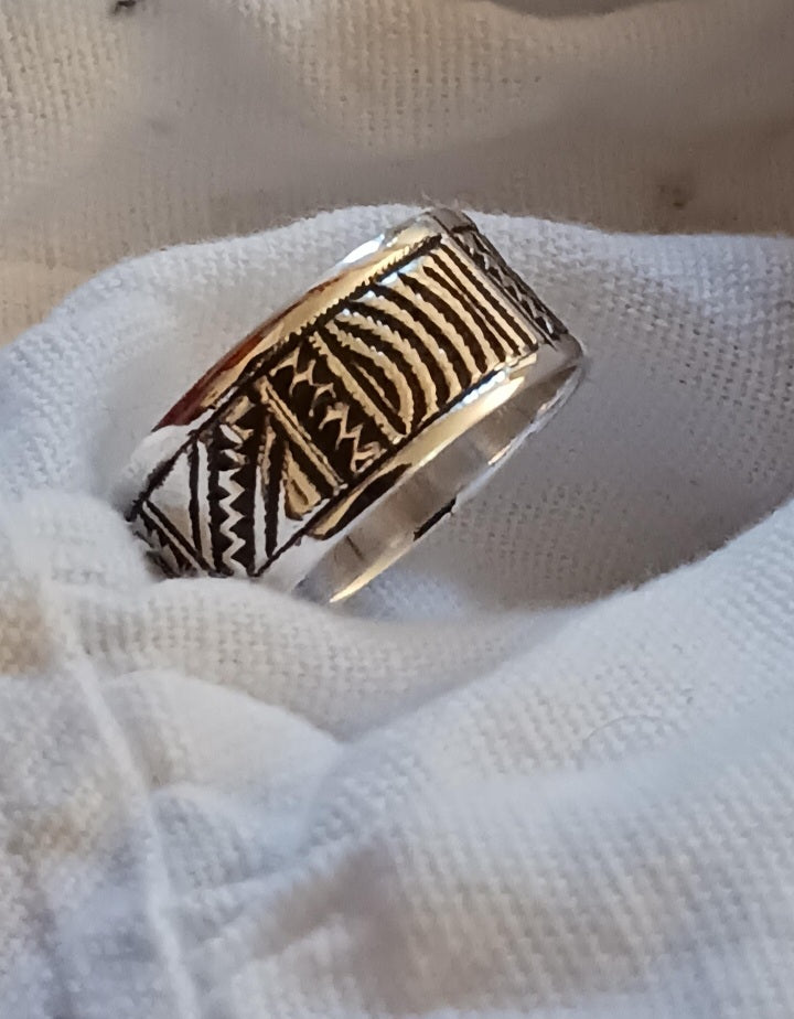 Bague touareg en argent massif