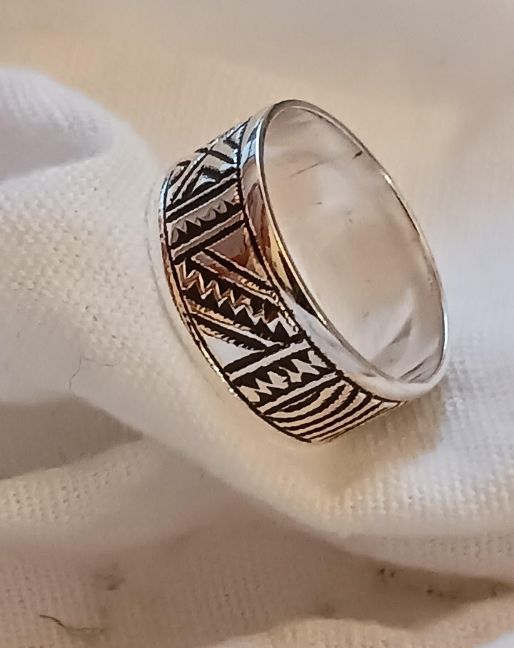 Bague touareg en argent massif