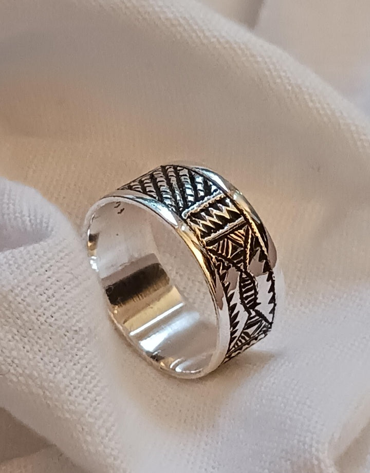 Bague touareg en argent massif
