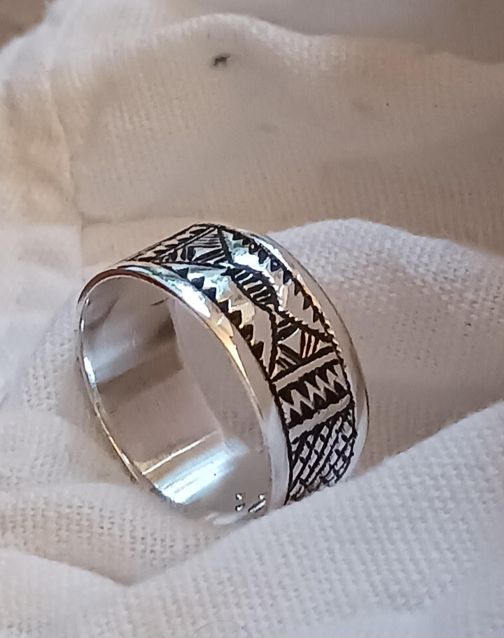 Bague touareg en argent massif
