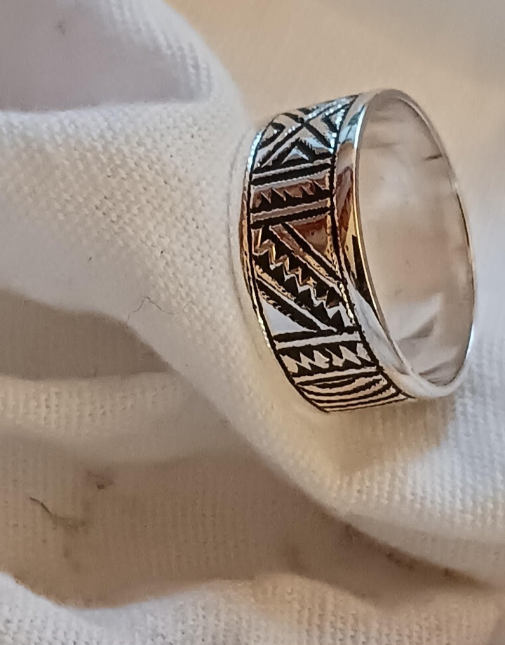 Bague touareg en argent massif