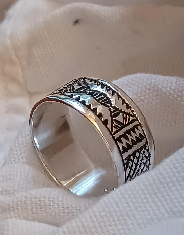 Bague touareg en argent massif