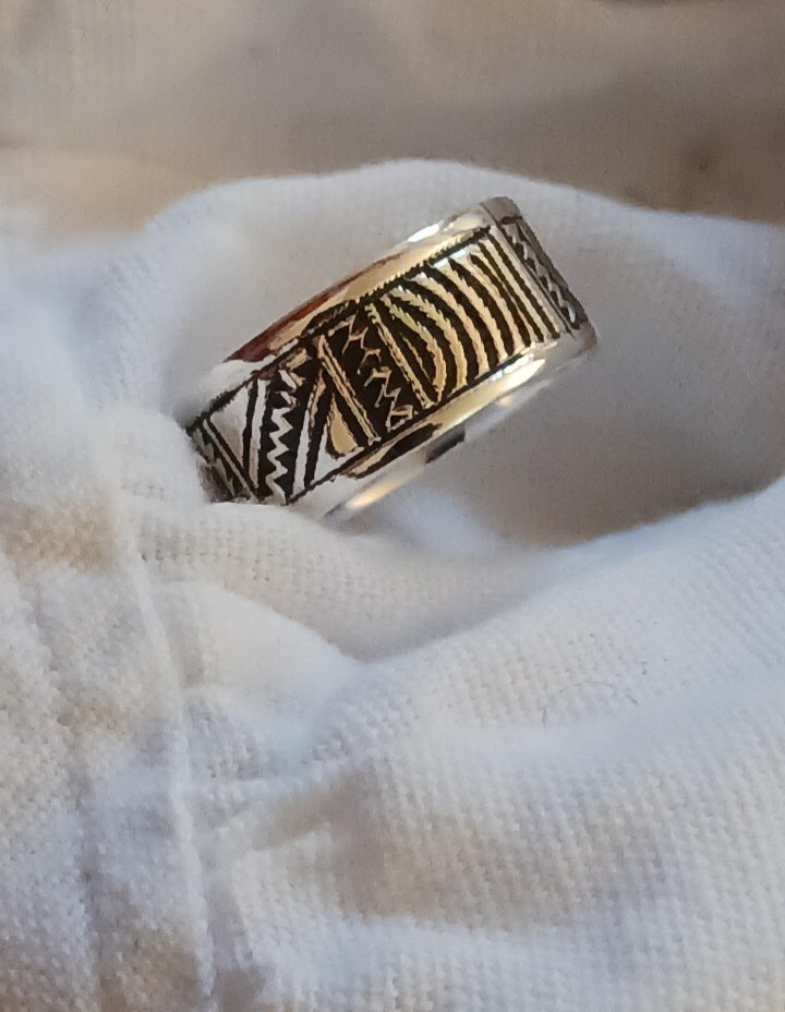 Bague touareg en argent massif