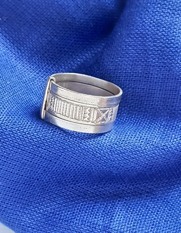 Bague touareg en argent massif