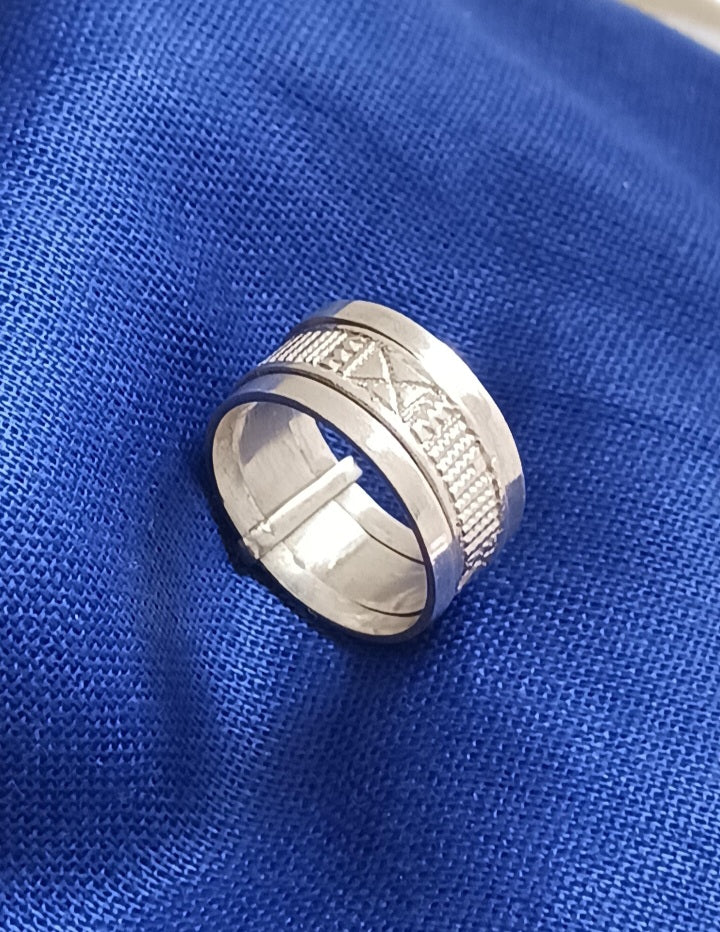 Bague touareg en argent massif