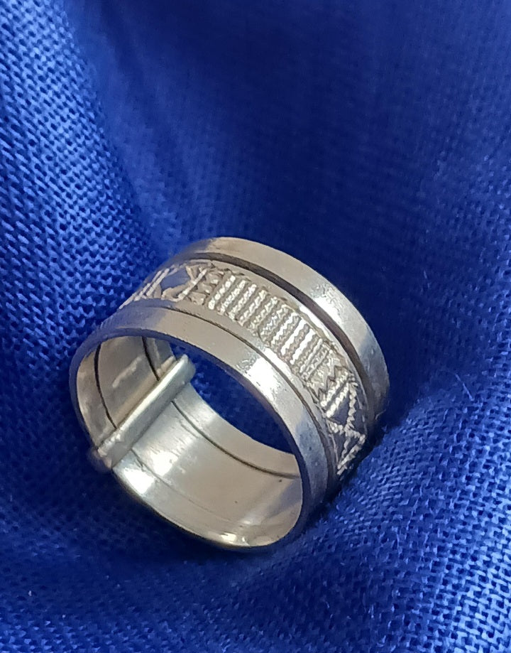 Bague touareg en argent massif
