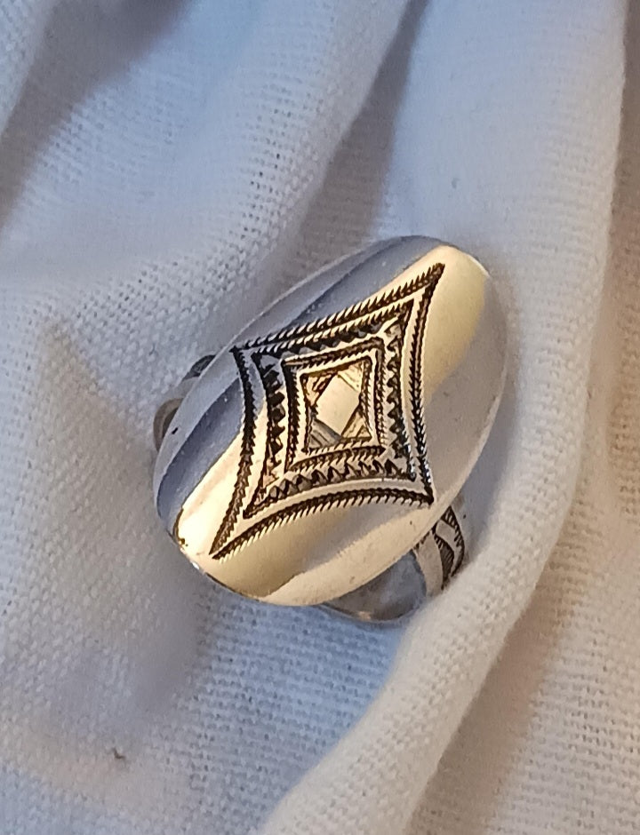 Bague touareg en argent massif