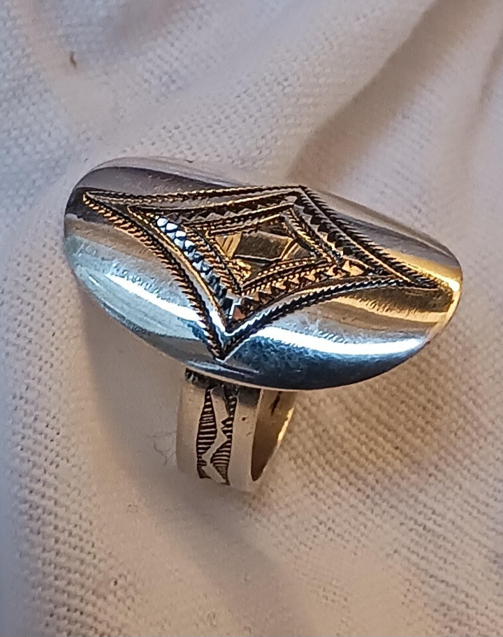 Bague touareg en argent massif