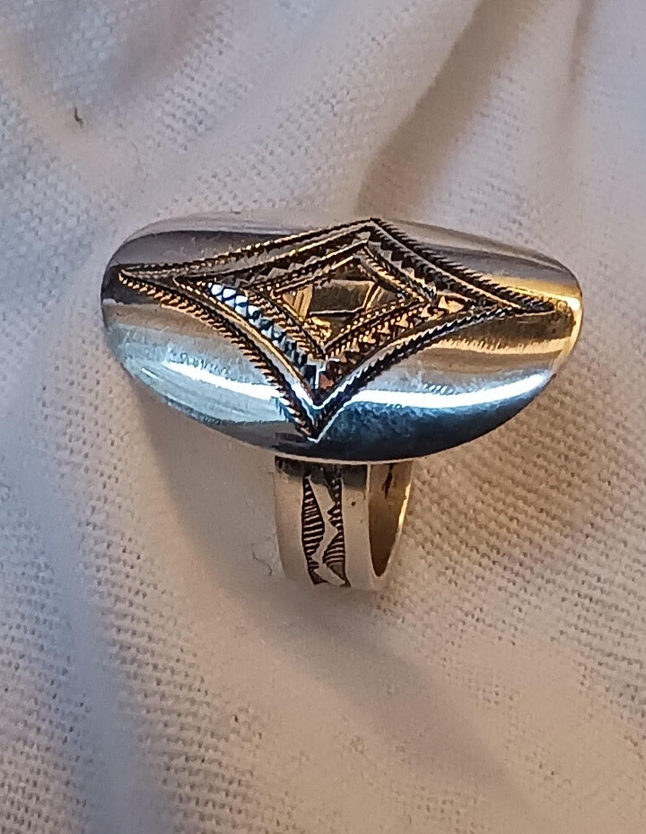 Bague touareg en argent massif
