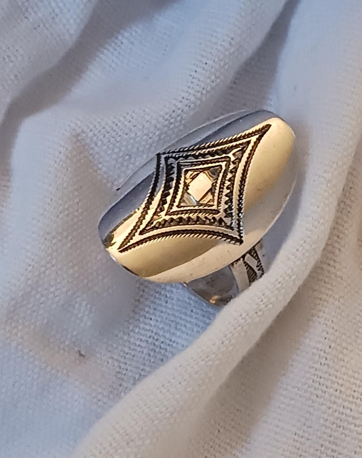 Bague touareg en argent massif