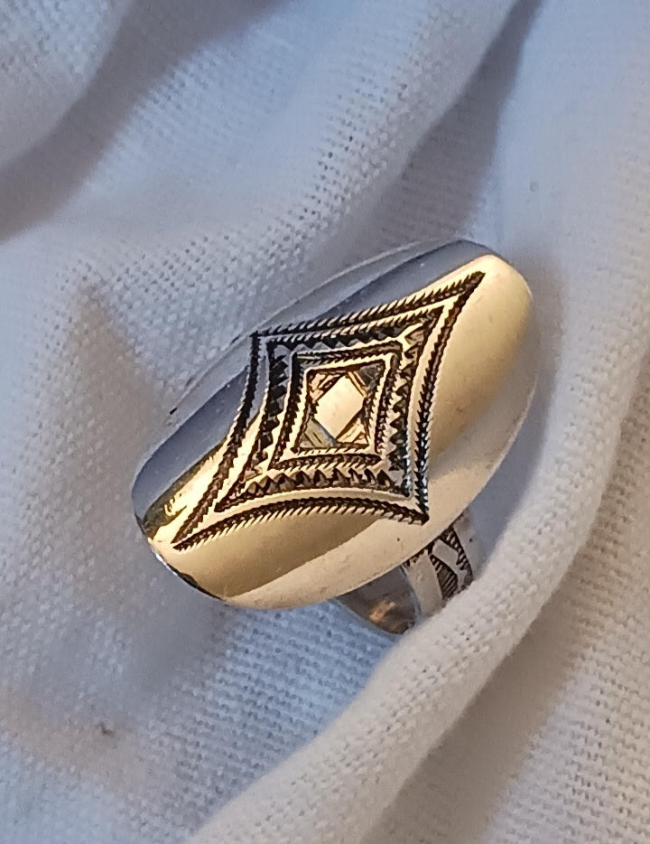 Bague touareg en argent massif