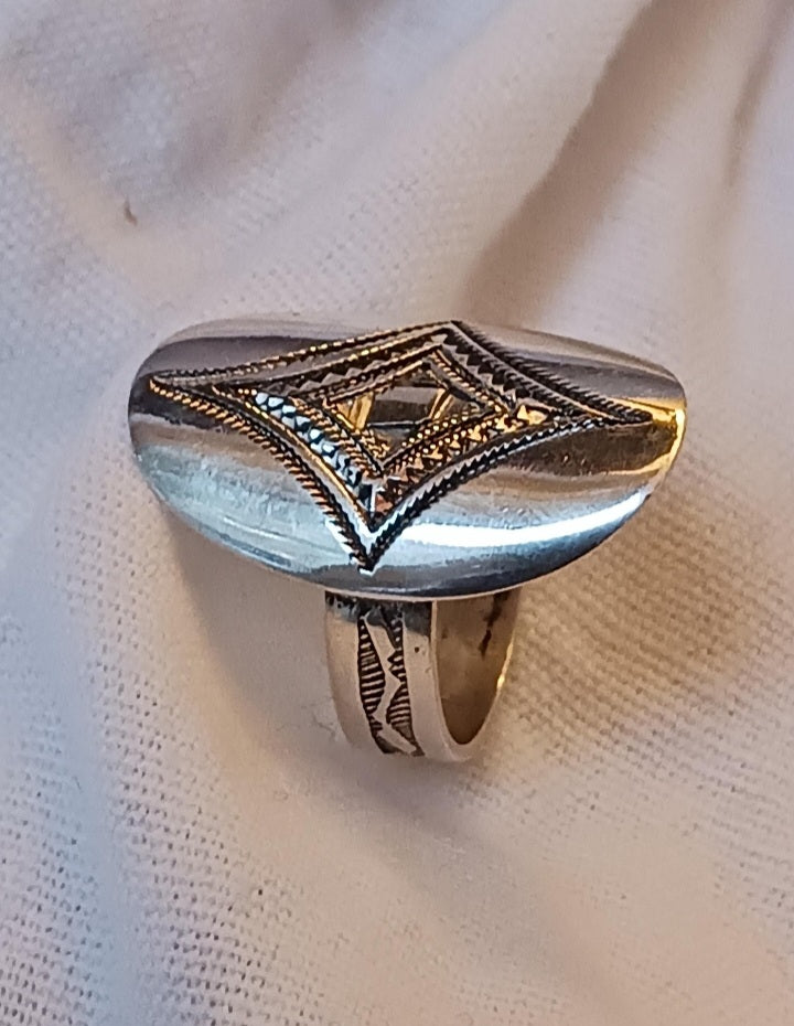Bague touareg en argent massif