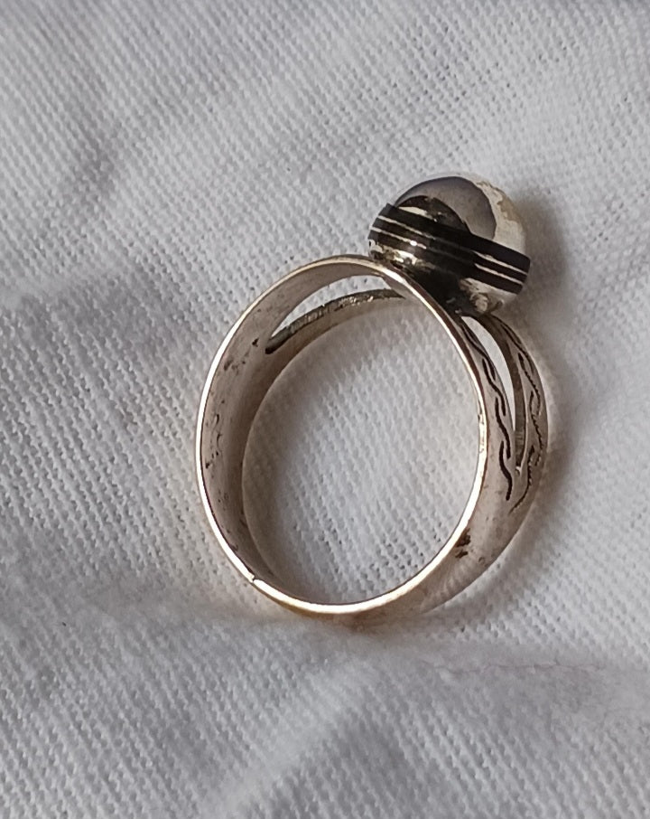 Bague touareg en argent massif
