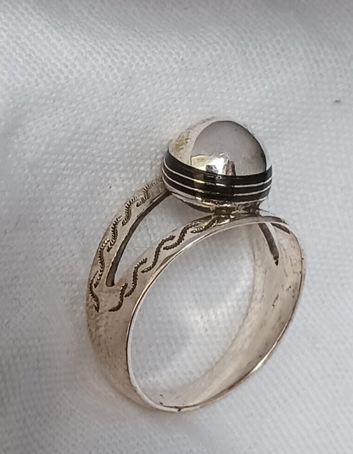 Bague touareg en argent massif