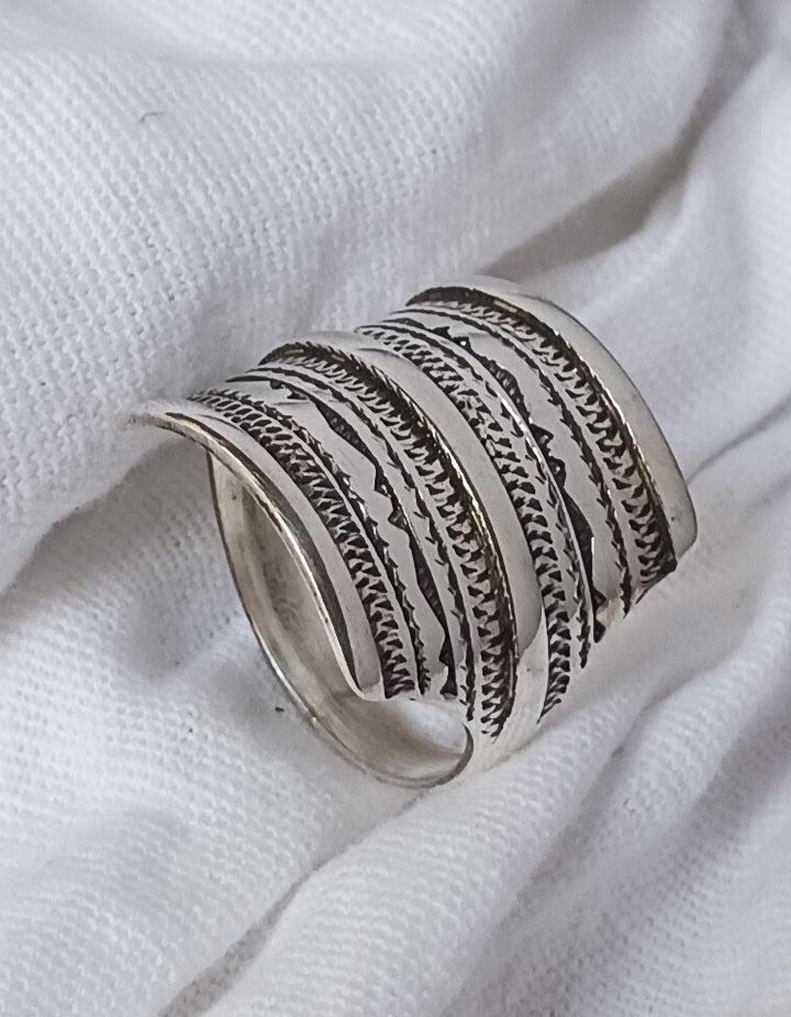 Bague touareg en argent massif