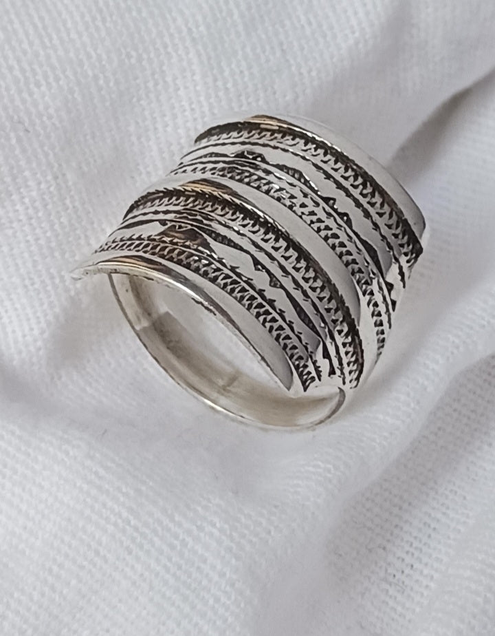 Bague touareg en argent massif