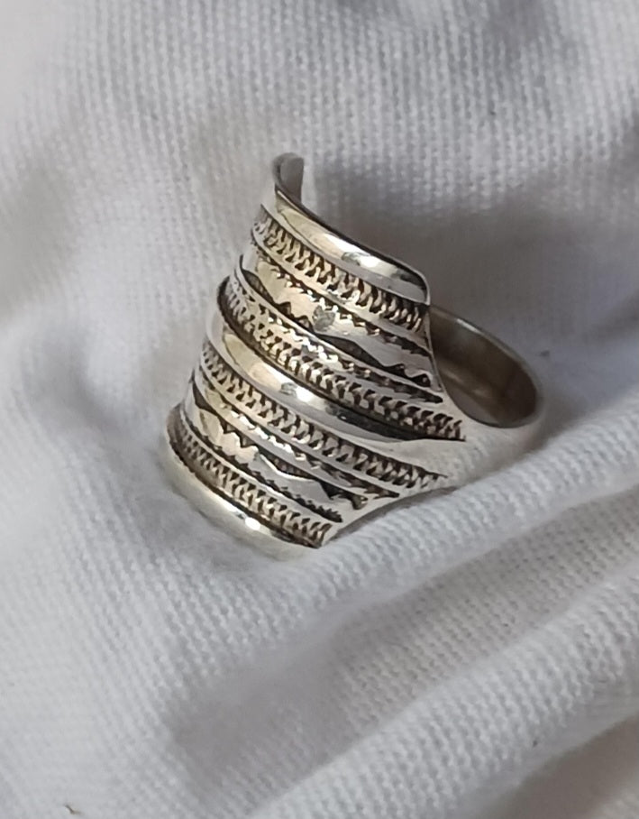 Bague touareg en argent massif