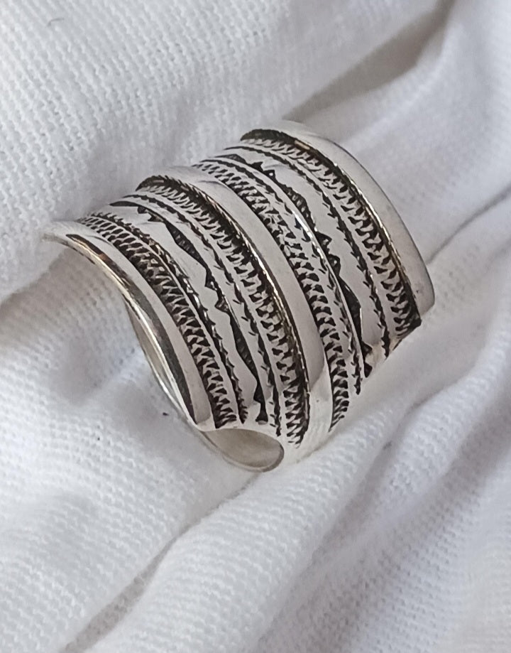 Bague touareg en argent massif