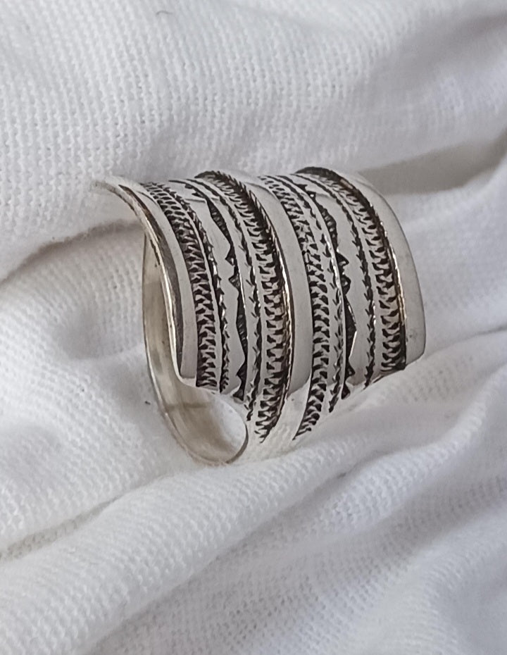 Bague touareg en argent massif