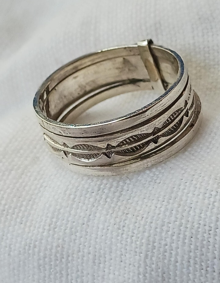 Bague touareg en argent massif