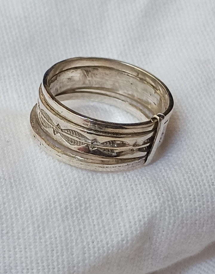 Bague touareg en argent massif