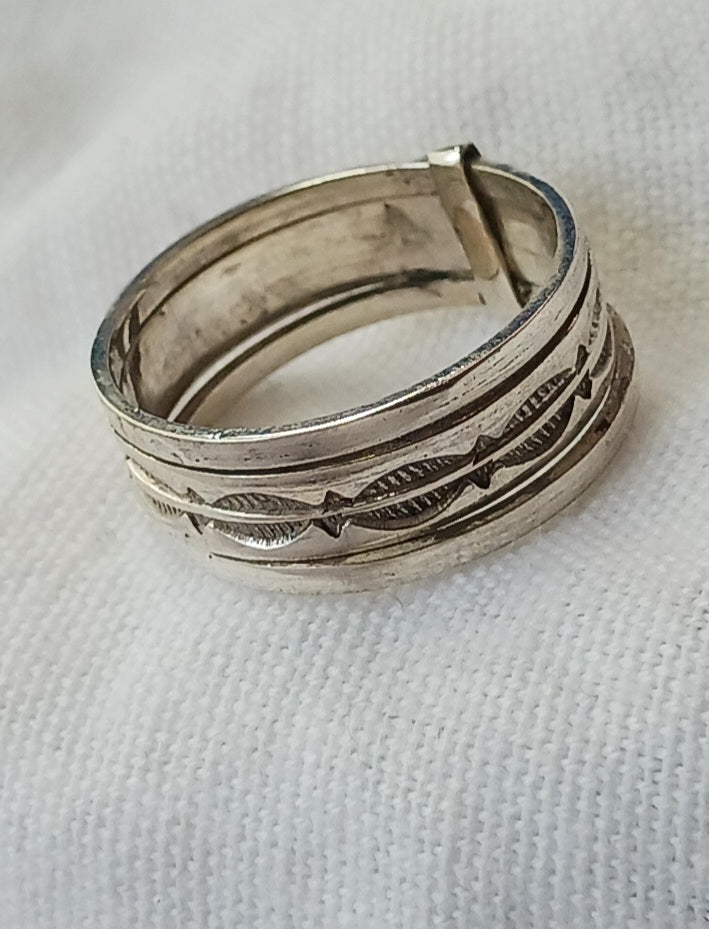 Bague touareg en argent massif