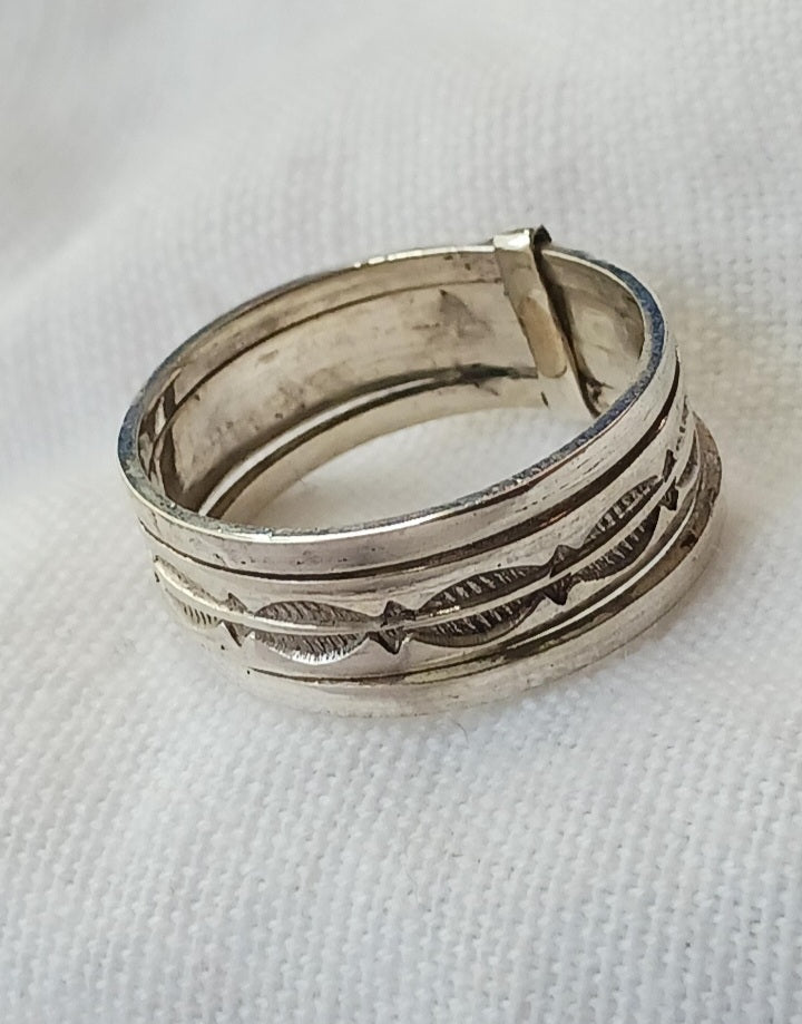 Bague touareg en argent massif