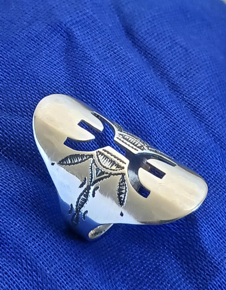 Bague touareg en argent massif