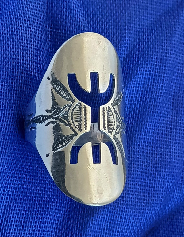 Bague touareg en argent massif