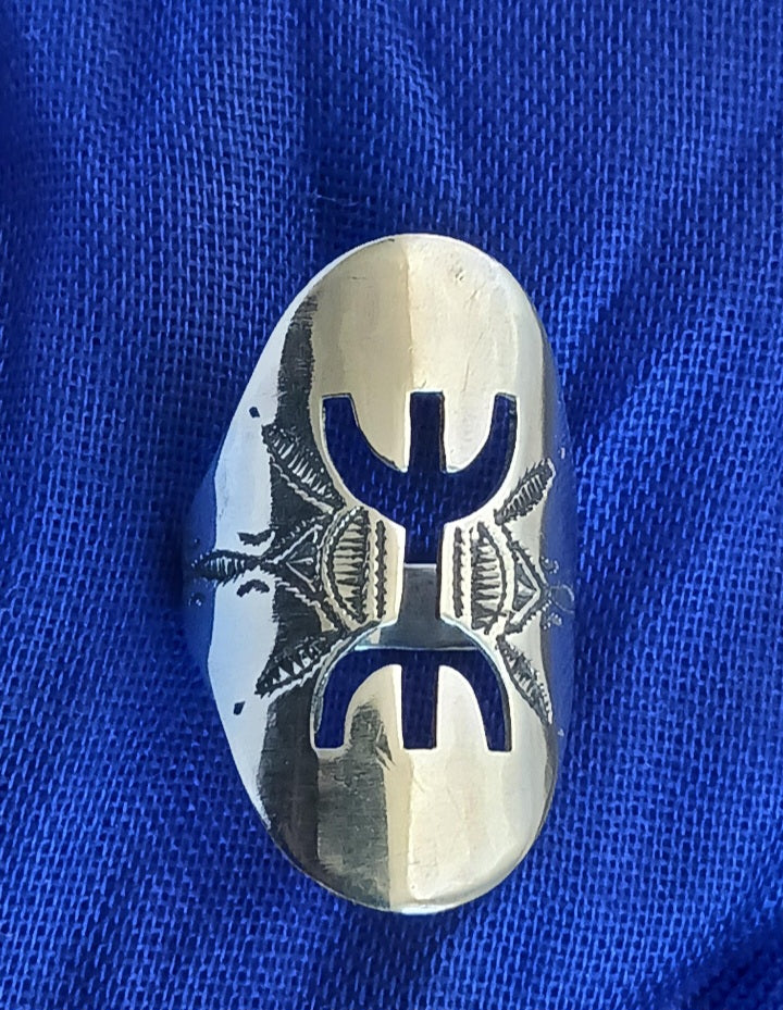 Bague touareg en argent massif