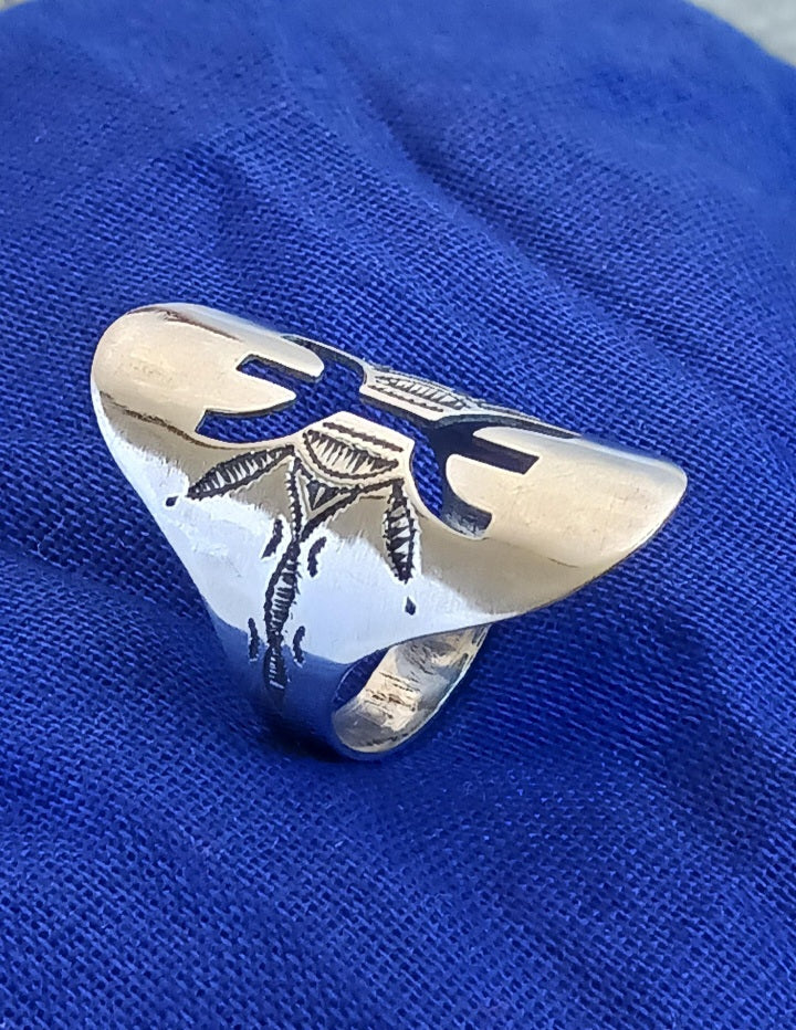 Bague touareg en argent massif