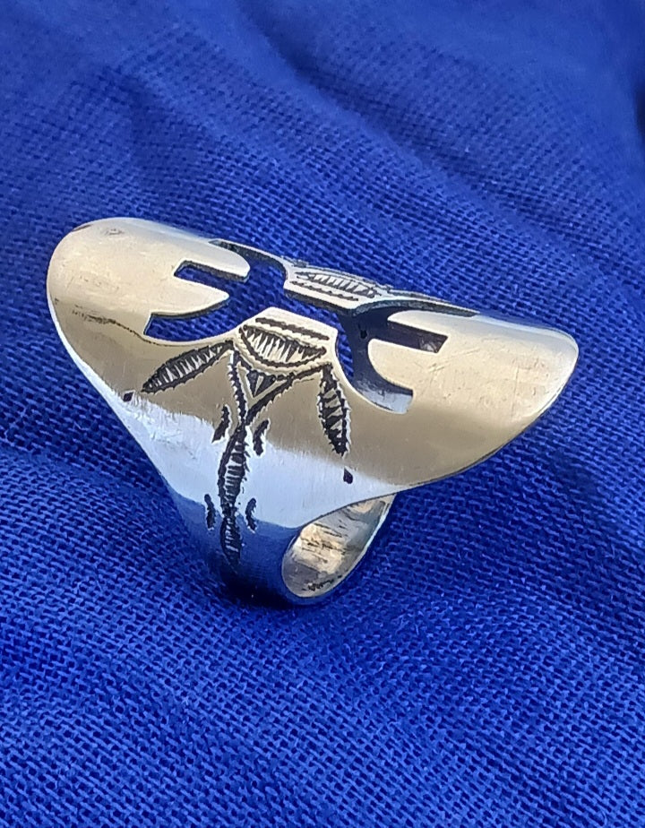 Bague touareg en argent massif