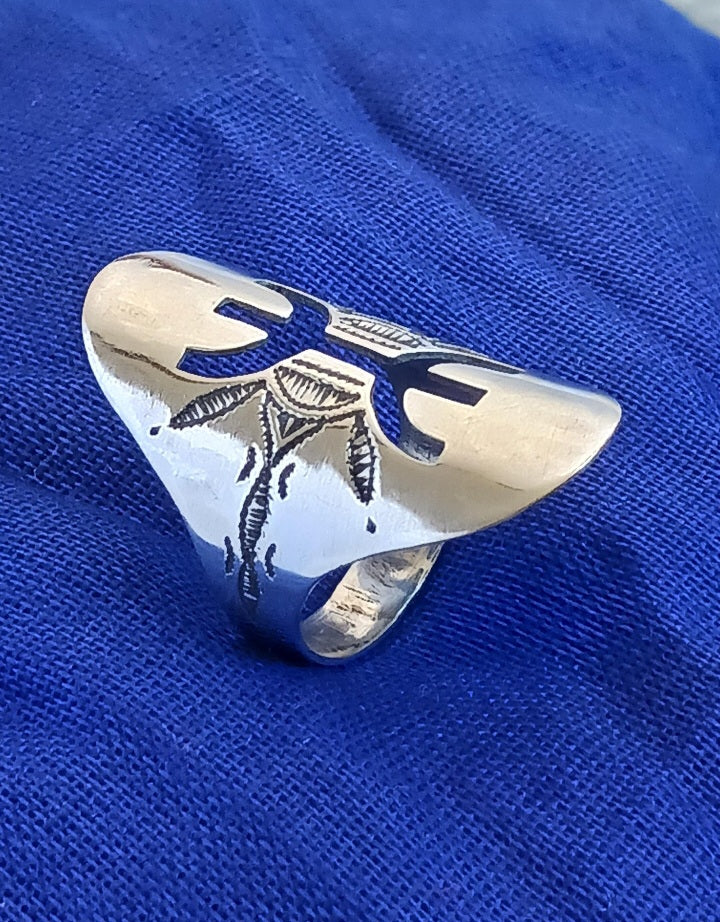 Bague touareg en argent massif
