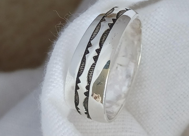 Bague touareg en argent massif