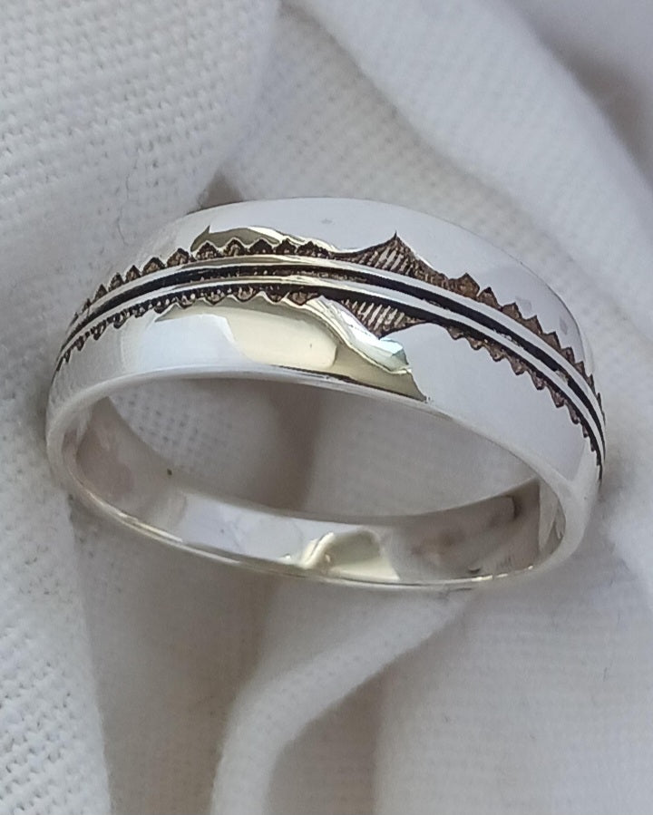 Bague touareg en argent massif