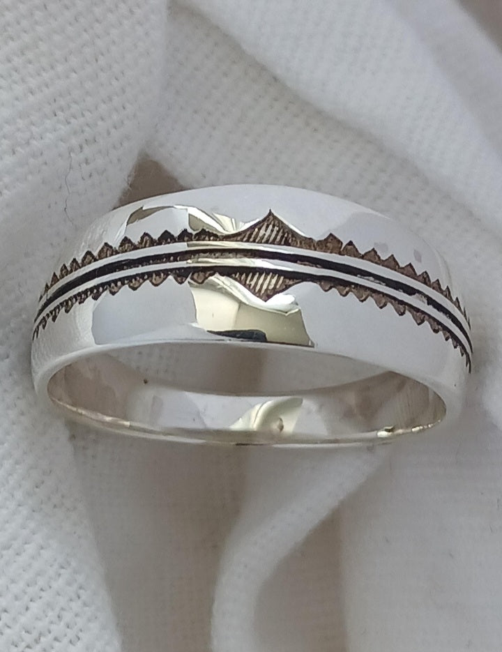 Bague touareg en argent massif