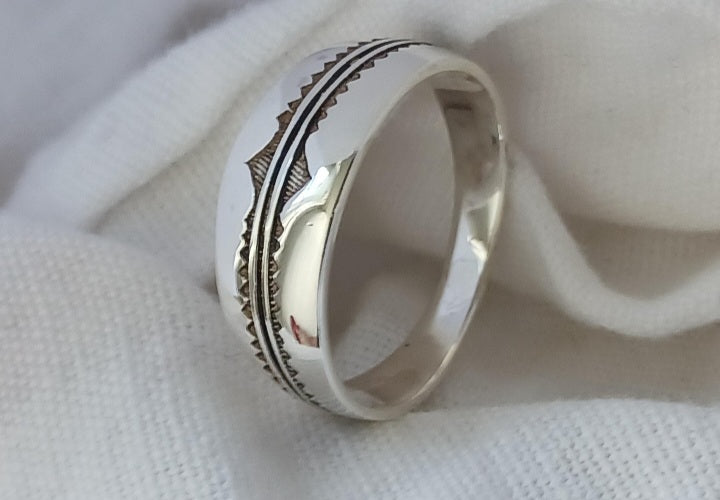 Bague touareg en argent massif
