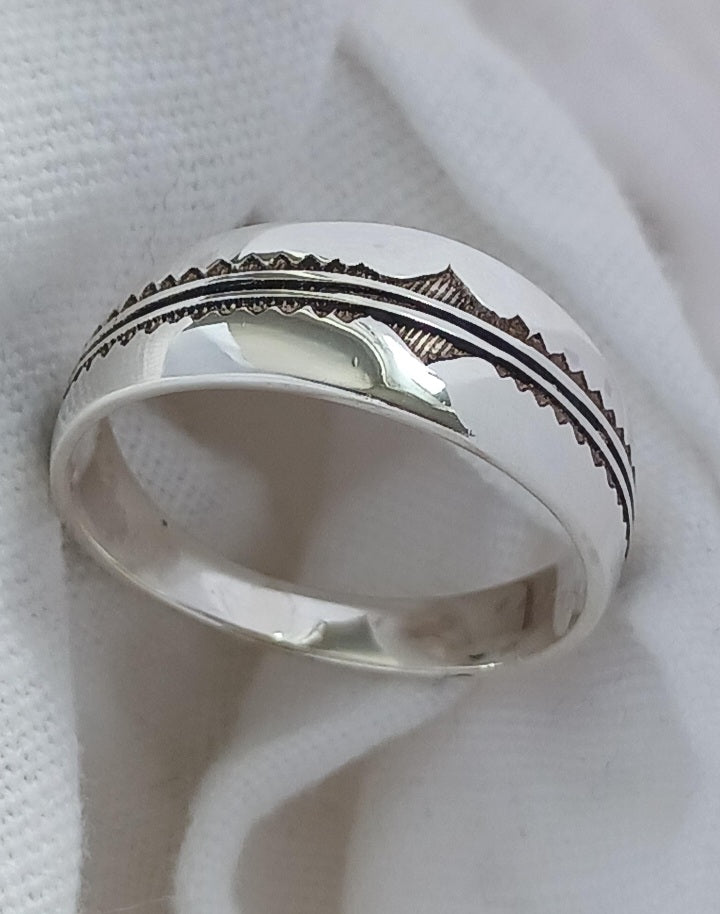 Bague touareg en argent massif