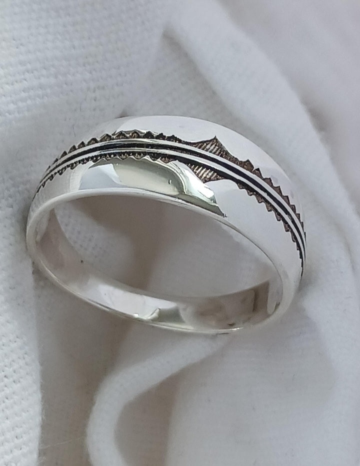 Bague touareg en argent massif