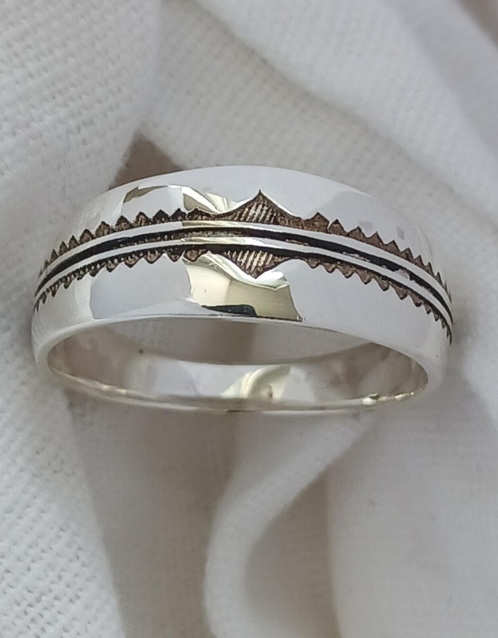 Bague touareg en argent massif
